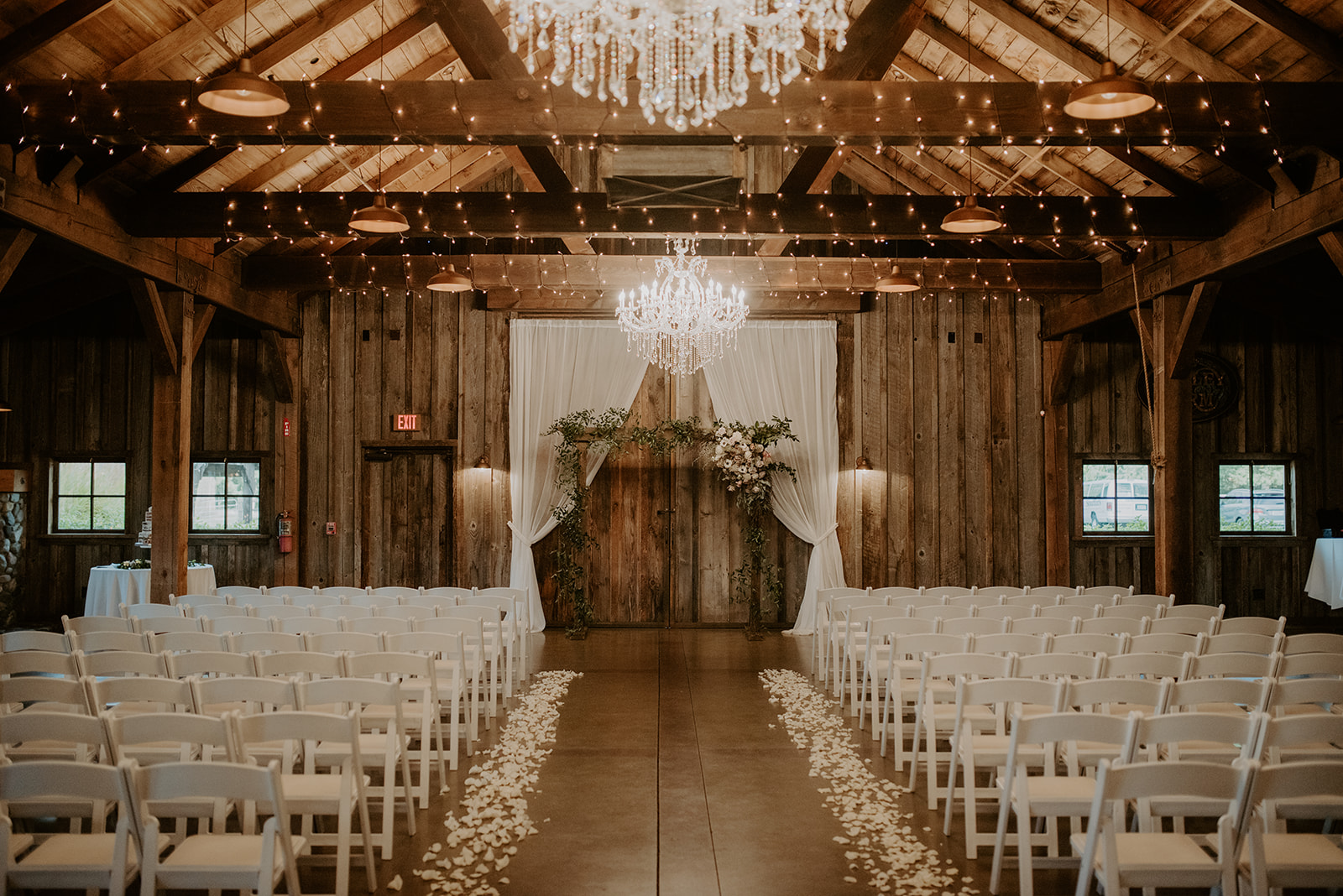 Wedding setup before guests arrive