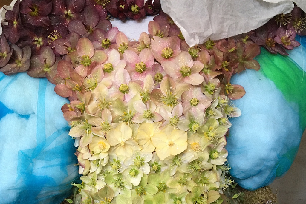 Seattle-Wedding-Florist-Bloom-Poet-Couture-Flower-Dress-American-Flowers-Week-2021-Dress-In-Progress The dress in progress