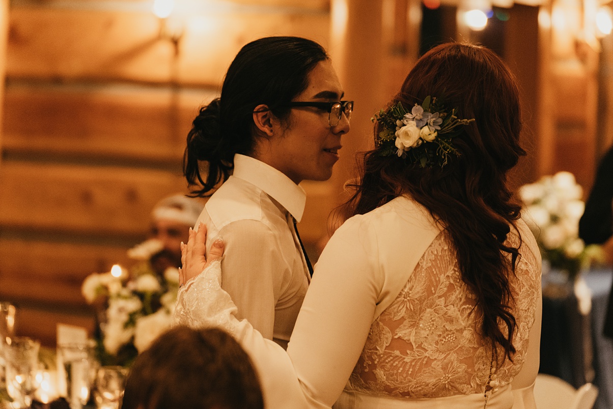 Winter-Destination-Wedding-Mountain-Springs-Lodge-First-Dance The couples first dance