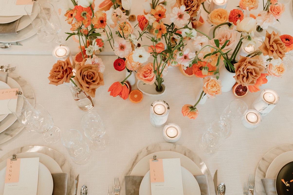 Floral highlights from Block 41 wedding reception