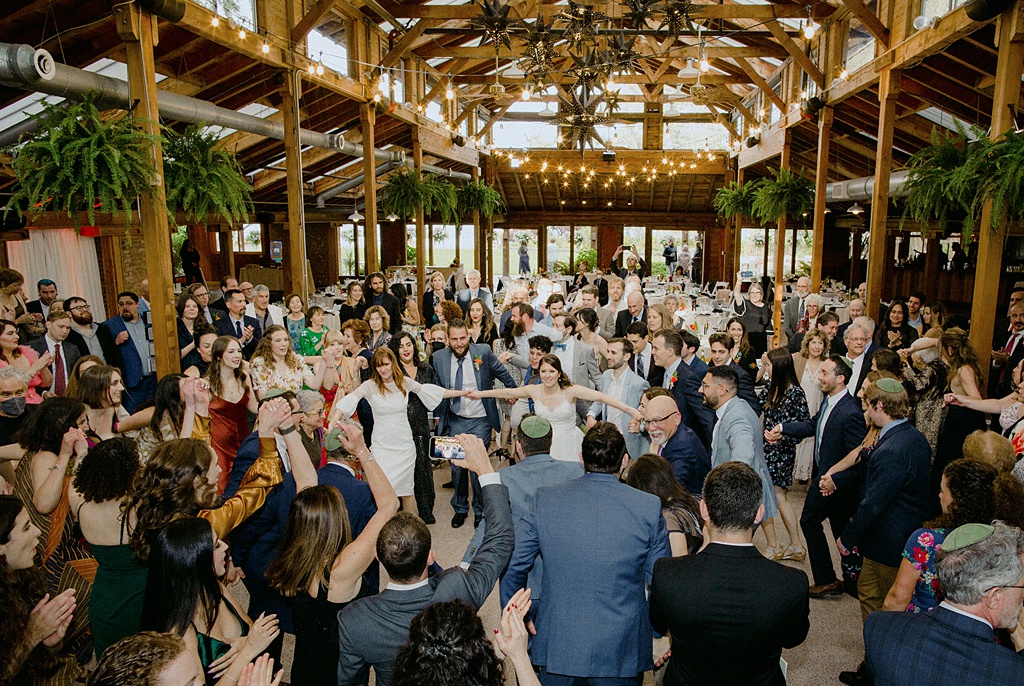 The family dancing in a circle